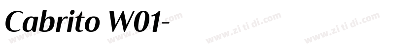 Cabrito W01字体转换